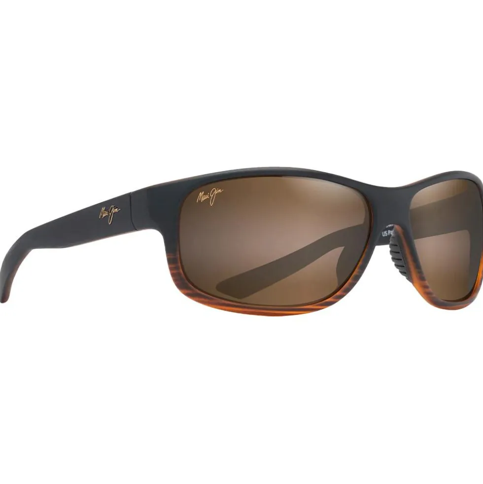 Occhiali da sole Maui Jim Kaiwi Channel Stripe Dark Brown Bronze Hcl Mineral Superthin