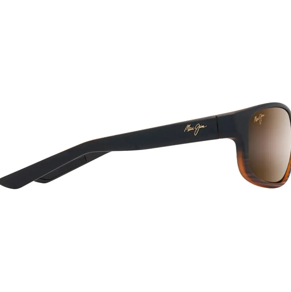 Occhiali da sole Maui Jim Kaiwi Channel Stripe Dark Brown Bronze Hcl Mineral Superthin