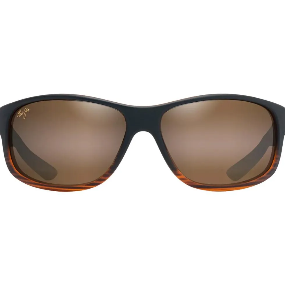 Occhiali da sole Maui Jim Kaiwi Channel Stripe Dark Brown Bronze Hcl Mineral Superthin