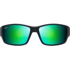 Occhiali da sole Maui Jim Local Kine Soft Black Maui Green Minéral Superthin