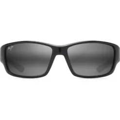 Occhiali da sole Maui Jim Local Kine Shiny Black Gris Neutre Minéral Superthin