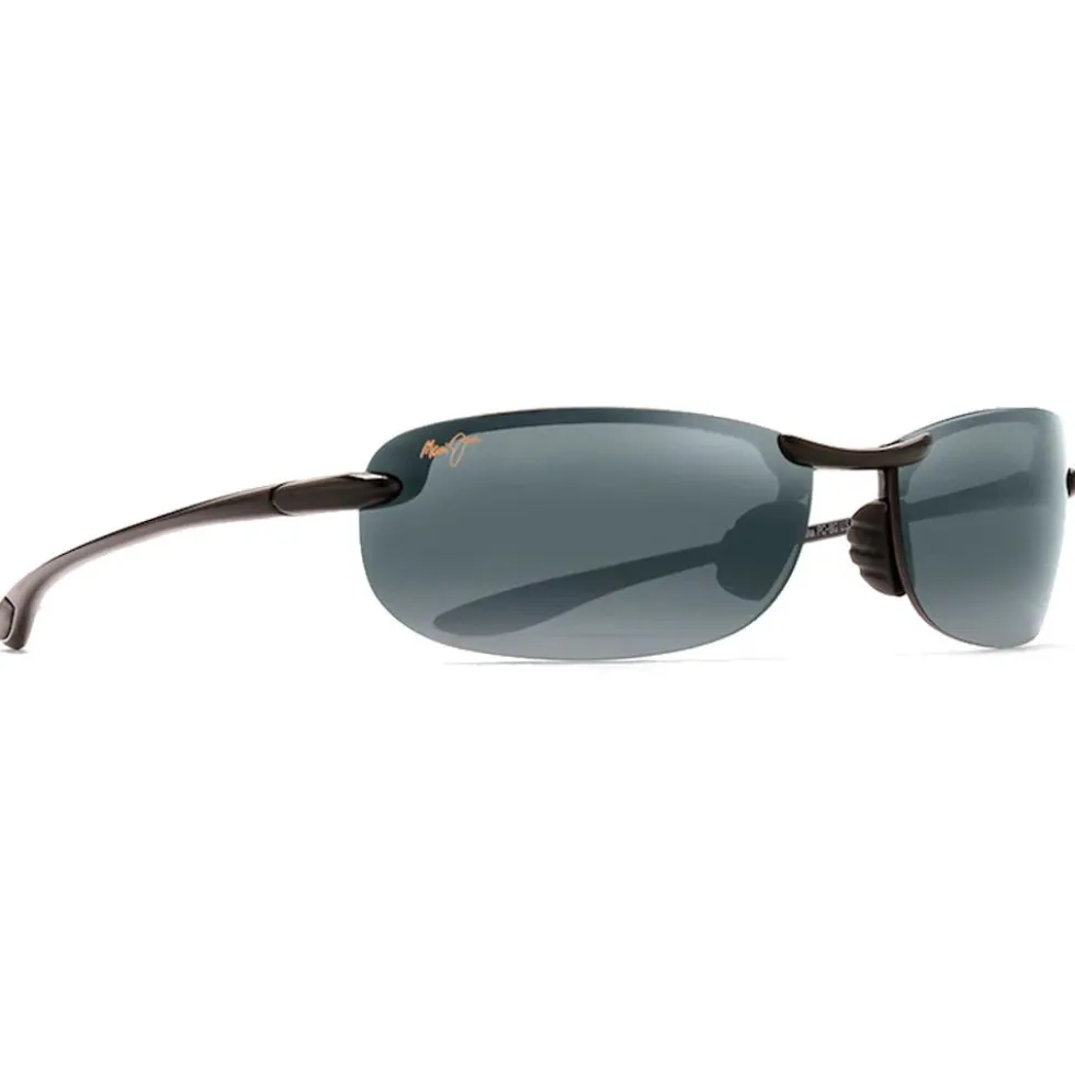 Occhiali da sole Maui Jim Makaha Noir Brillant Gris Neutre Polycarbonate Bidegrade