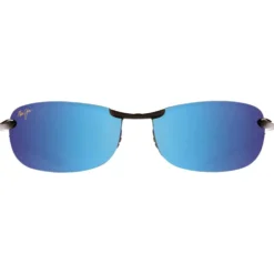 Occhiali da sole Maui Jim Makaha Noir Brillant Blue Hawaii