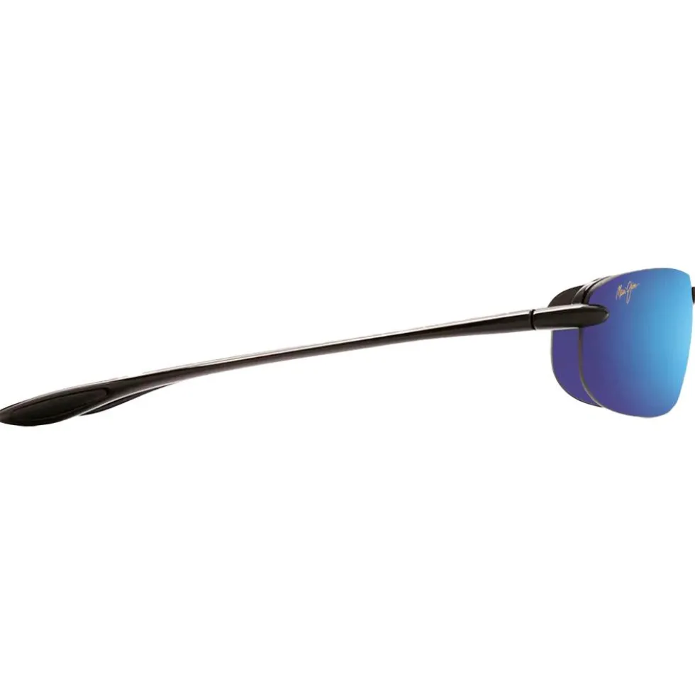 Occhiali da sole Maui Jim Makaha Noir Brillant Blue Hawaii