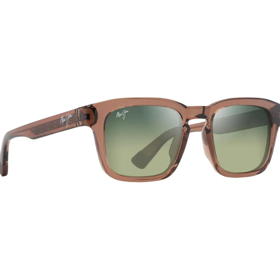 Occhiali da sole Maui Jim Maluhia Marron Clair Transparent Brillant Maui Ht Minéral Superthin