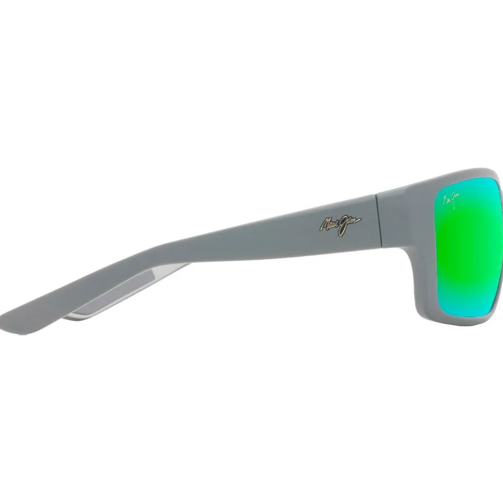 Occhiali da sole Maui Jim Mangroves Mat Foncé Gris Clair MauiGreen Mineral Superthin