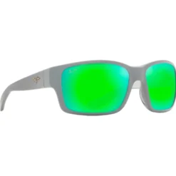 Occhiali da sole Maui Jim Mangroves Mat Foncé Gris Clair MauiGreen Mineral Superthin