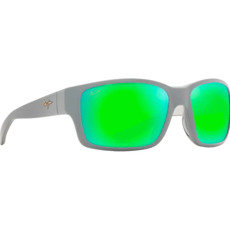 Occhiali da sole Maui Jim Mangroves Mat Foncé Gris Clair MauiGreen Mineral Superthin