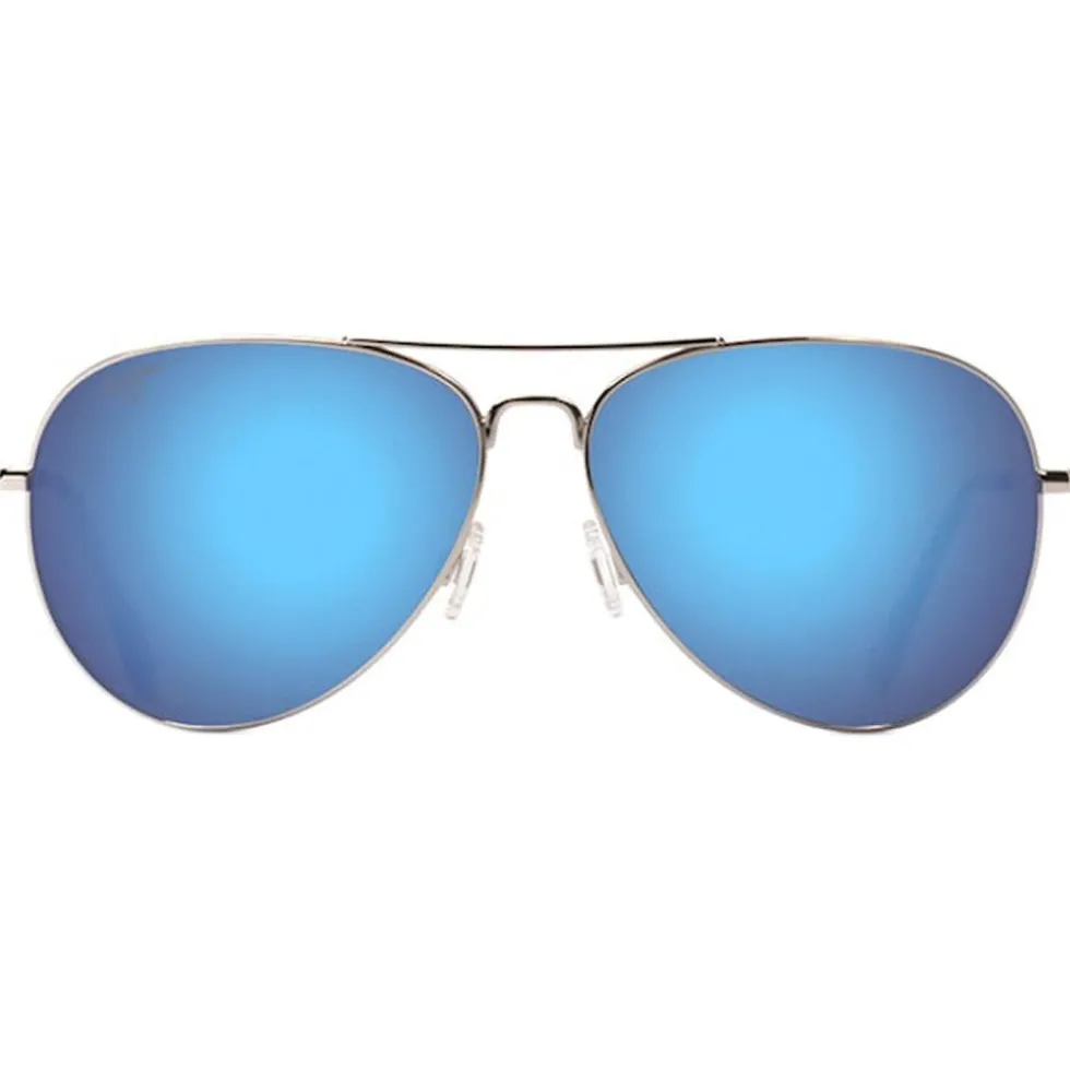 Occhiali da sole Maui Jim Mavericks Silver Bleu Hawaï MauiPure