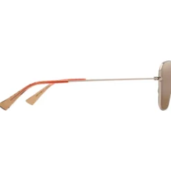 Occhiali da sole Maui Jim Naauao Doré Clair Brillant Rouge Marron Bronze HCL MauiPure