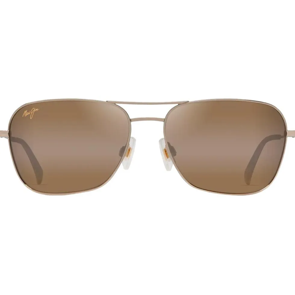 Occhiali da sole Maui Jim Naauao Doré Clair Brillant Rouge Marron Bronze HCL MauiPure