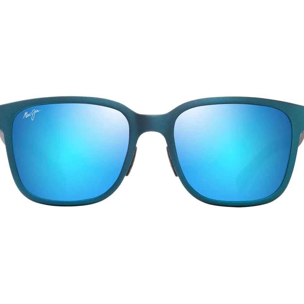 Occhiali da sole Maui Jim Paulele Asian Fit Bleu Sarcelle Mat Bleu Hawaï Minéral Superthin