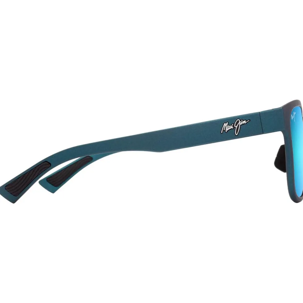 Occhiali da sole Maui Jim Paulele Asian Fit Bleu Sarcelle Mat Bleu Hawaï Minéral Superthin