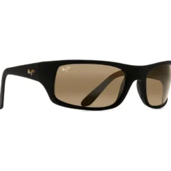 Occhiali da sole Maui Jim Peahi Noir Mat Caoutchouc Hcl Bronze Minéral Superthin