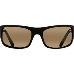 Occhiali da sole Maui Jim Peahi Noir Mat Caoutchouc Hcl Bronze Minéral Superthin