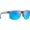 Occhiali da sole Maui Jim Pokowai Arch Gris Mat Translucide Bleu Hawaï MauiPure