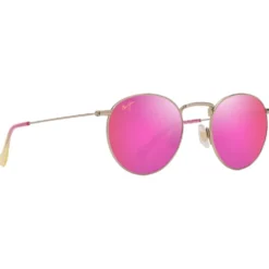 Occhiali da sole Maui Jim Pukaua Doré Clair Brillant Rose Jaune Maui Sunrise MauiPure