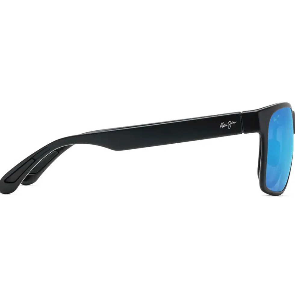 Occhiali da sole Maui Jim Red Sands Noir Mat Bleu Hawaï MauiPure