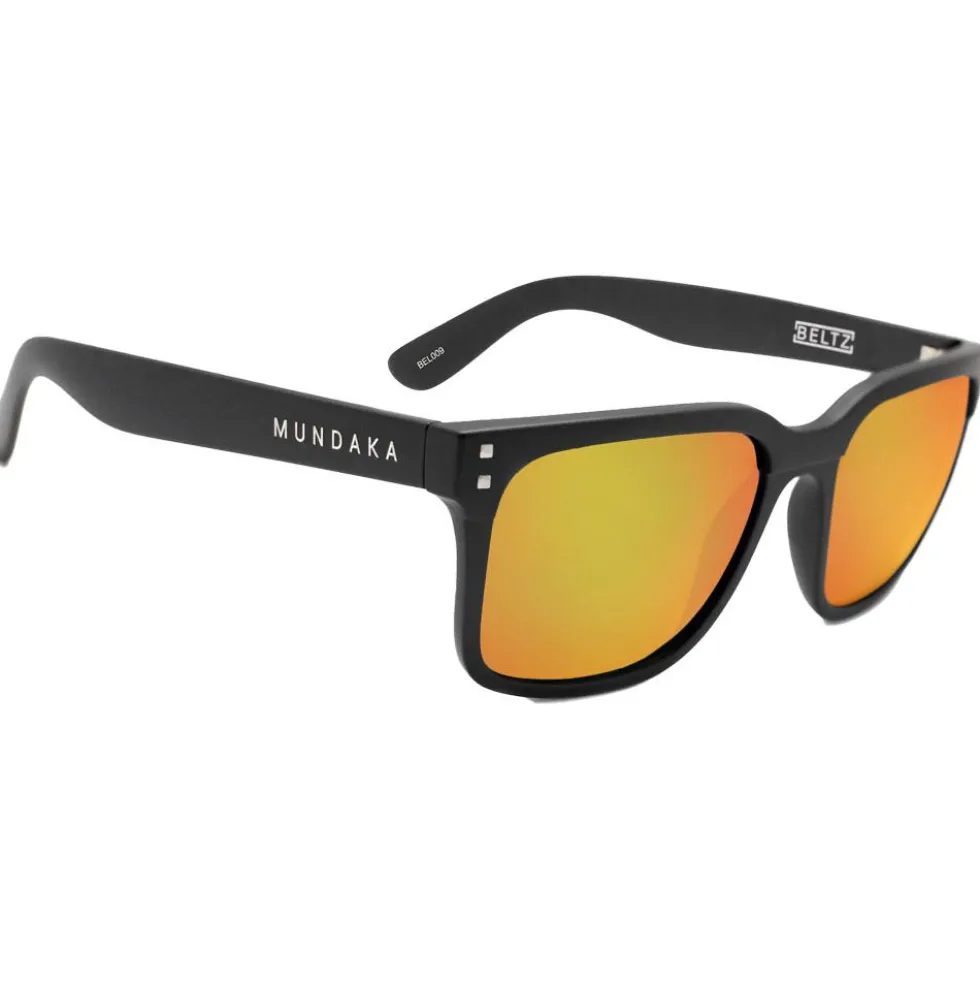 Occhiali da sole Mundaka Optic Beltz Mat Black Smoke Cx Polarized Orange Revo