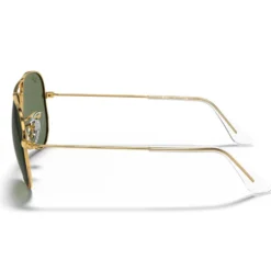 Occhiali da sole Ray Ban Aviator Kids Polished Arista Gold Dark Green