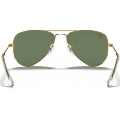 Occhiali da sole Ray Ban Aviator Kids Polished Arista Gold Dark Green