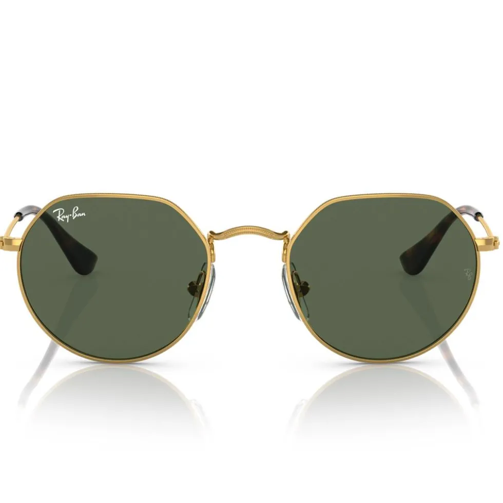 Occhiali da sole Ray Ban Jack Kids Polished Arista Gold Green