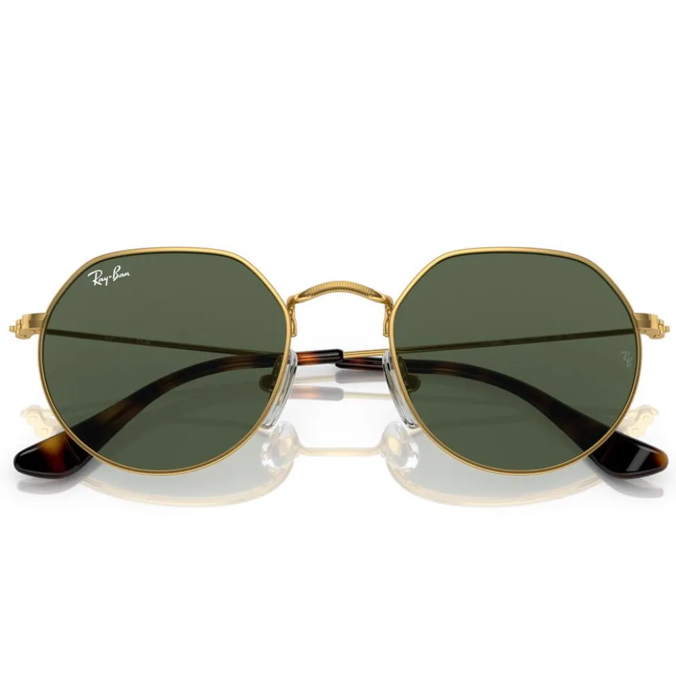 Occhiali da sole Ray Ban Jack Kids Polished Arista Gold Green