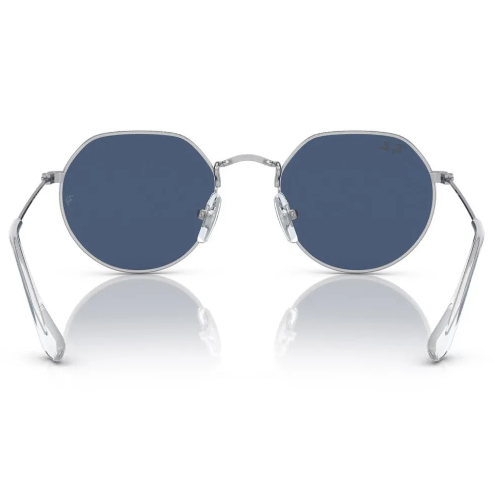 Occhiali da sole Ray Ban Jack Kids Polished Silver Dark Blue