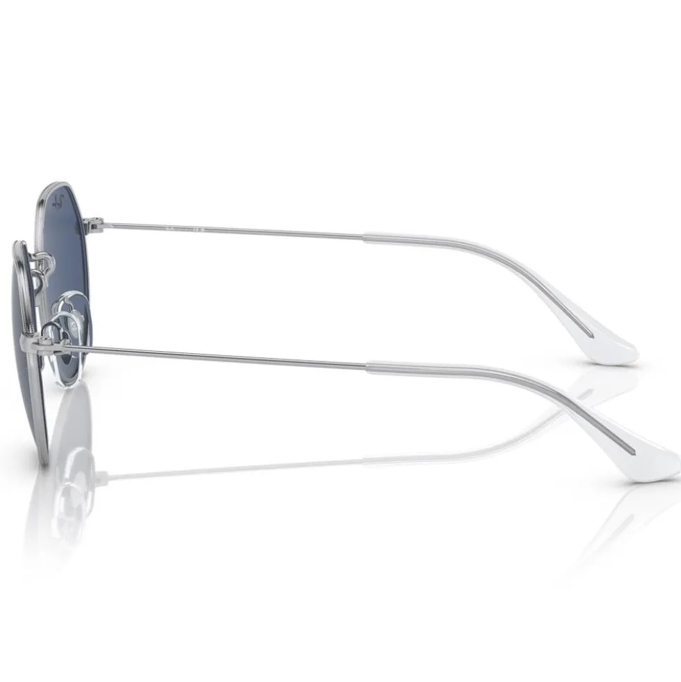 Occhiali da sole Ray Ban Jack Kids Polished Silver Dark Blue