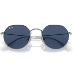 Occhiali da sole Ray Ban Jack Kids Polished Silver Dark Blue