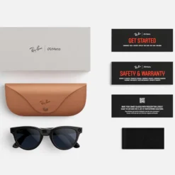 Occhiali da sole Ray Ban Meta Headliner Gen 2 Shiny Black Transition Green Graphite