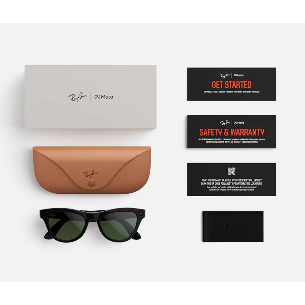 Occhiali da sole Ray Ban Meta Skyler Gen 2 Shiny Black Transition Green Graphite