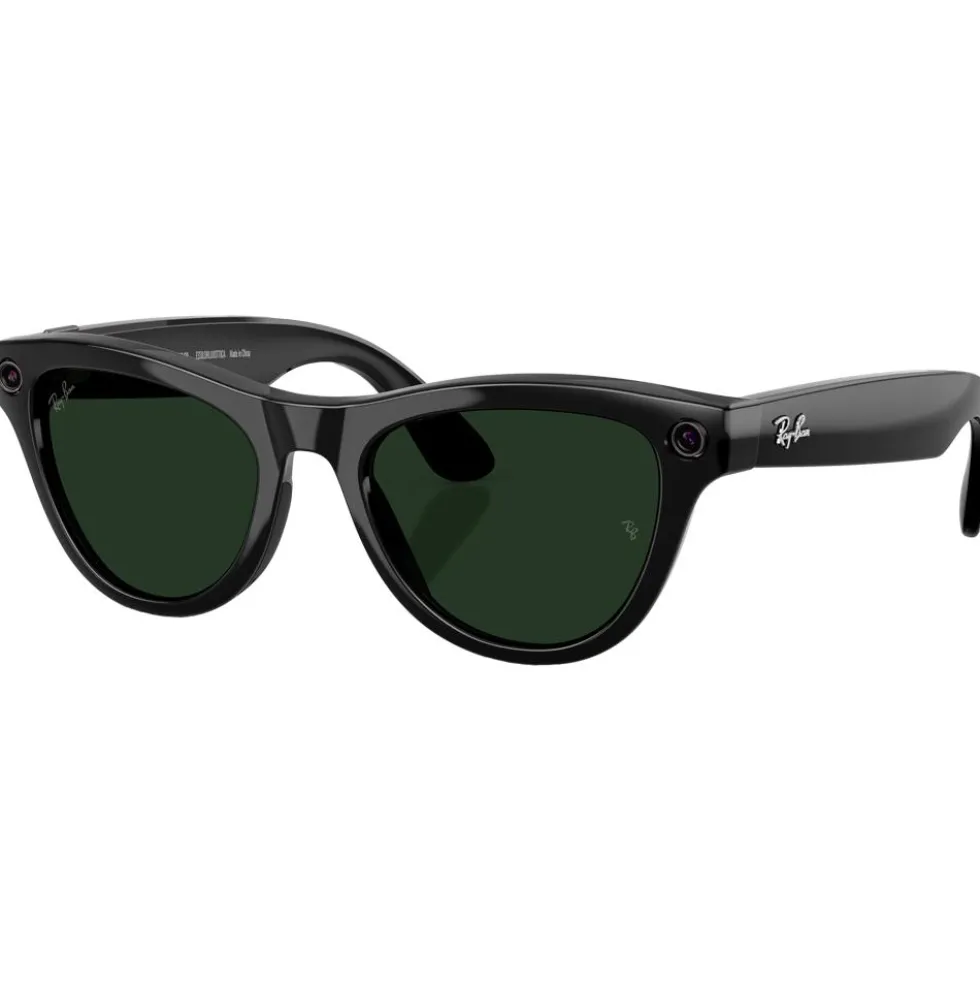 Occhiali da sole Ray Ban Meta Skyler Gen 2 Shiny Black Transition Green Graphite