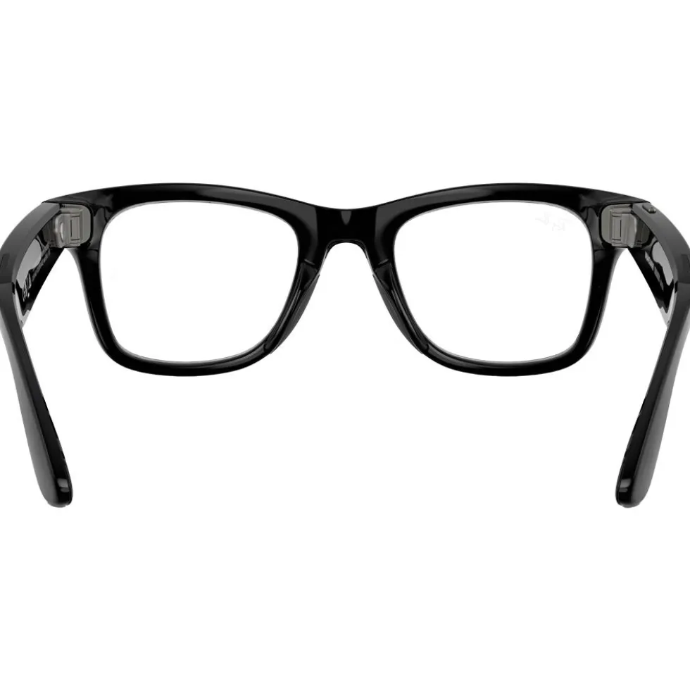 Occhiali da sole Ray Ban Meta Wayfarer Gen 2 Shiny Black Transitions Green Graphite Incolore