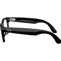 Occhiali da sole Ray Ban Meta Wayfarer Gen 2 Shiny Black Transitions Green Graphite Incolore