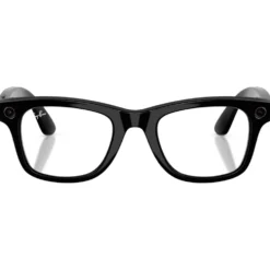 Occhiali da sole Ray Ban Meta Wayfarer Gen 2 Shiny Black Transitions Green Graphite Incolore