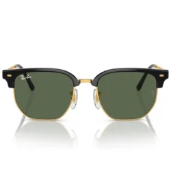 Occhiali da sole Ray Ban New Clubmaster Kids Polished Black Gold Dark Green