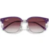 Occhiali da sole Ray Ban New Clubmaster Kids Polished Opal Purple Grey Purple