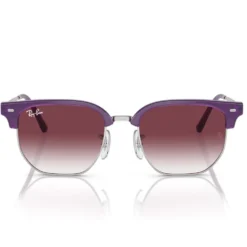Occhiali da sole Ray Ban New Clubmaster Kids Polished Opal Purple Grey Purple
