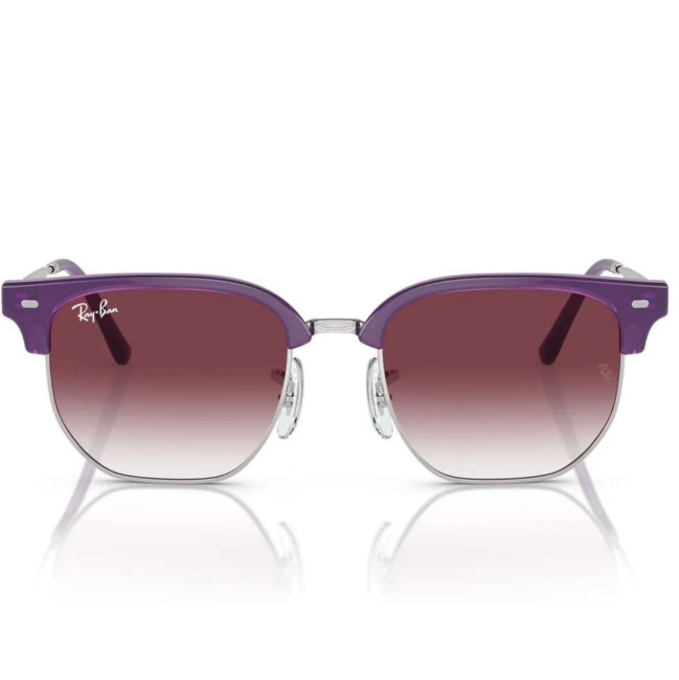 Occhiali da sole Ray Ban New Clubmaster Kids Polished Opal Purple Grey Purple