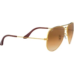 Occhiali da sole Ray Ban RB3025 Aviator Polished Gold Light Brown Gradient
