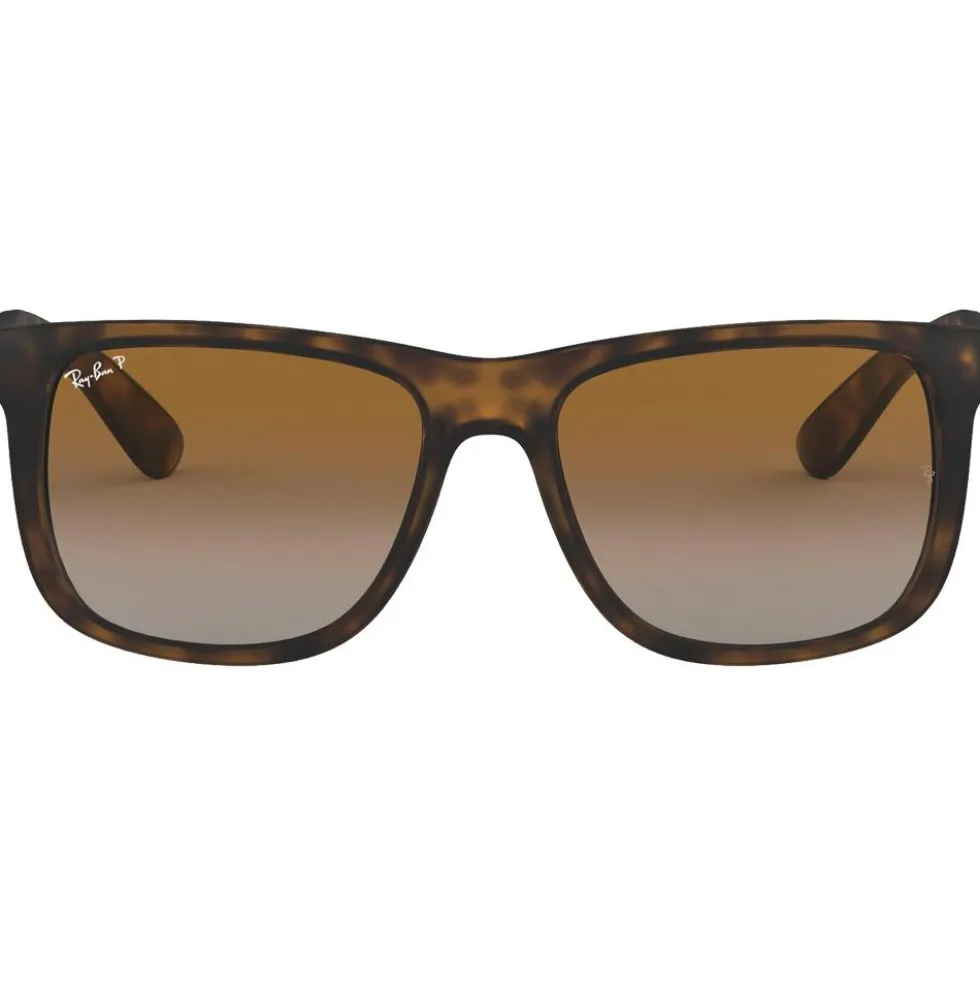Occhiali da sole Ray Ban RB4165 Justin Classic Matte Havana Brown Grey Polar