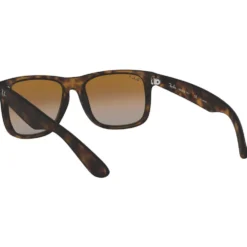 Occhiali da sole Ray Ban RB4165 Justin Classic Matte Havana Brown Grey Polar