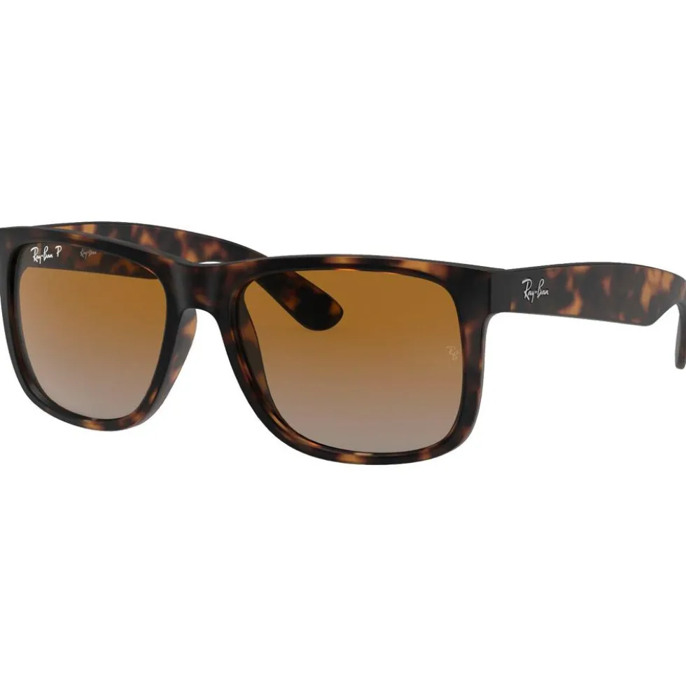 Occhiali da sole Ray Ban RB4165 Justin Classic Matte Havana Brown Grey Polar