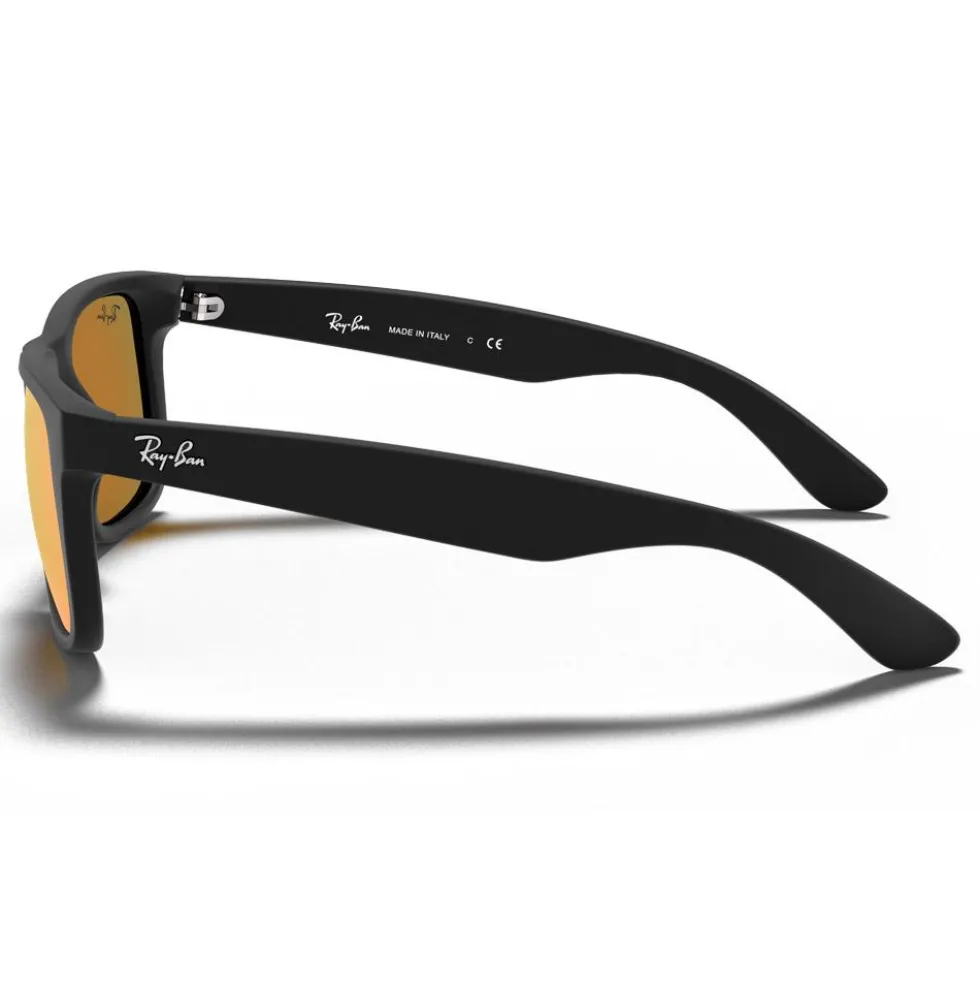Occhiali da sole Ray Ban RB4165 Justin Color Mix Matte Rubber Black Mirror Red
