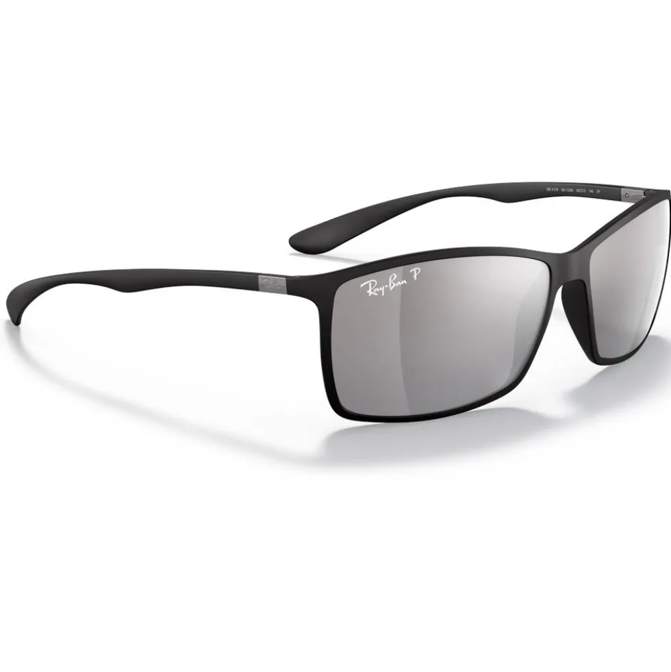 Occhiali da sole Ray Ban RB4179 Liteforce Tech Matte Black Silver Gradient Mirror Polar