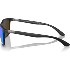 Occhiali da sole Ray Ban RB4385 Matte Black Chromance Polar Green Blue