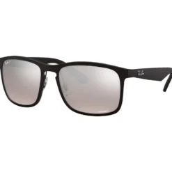 Occhiali da sole Ray Ban RB4264 Matte Black Chromance Silver Polar