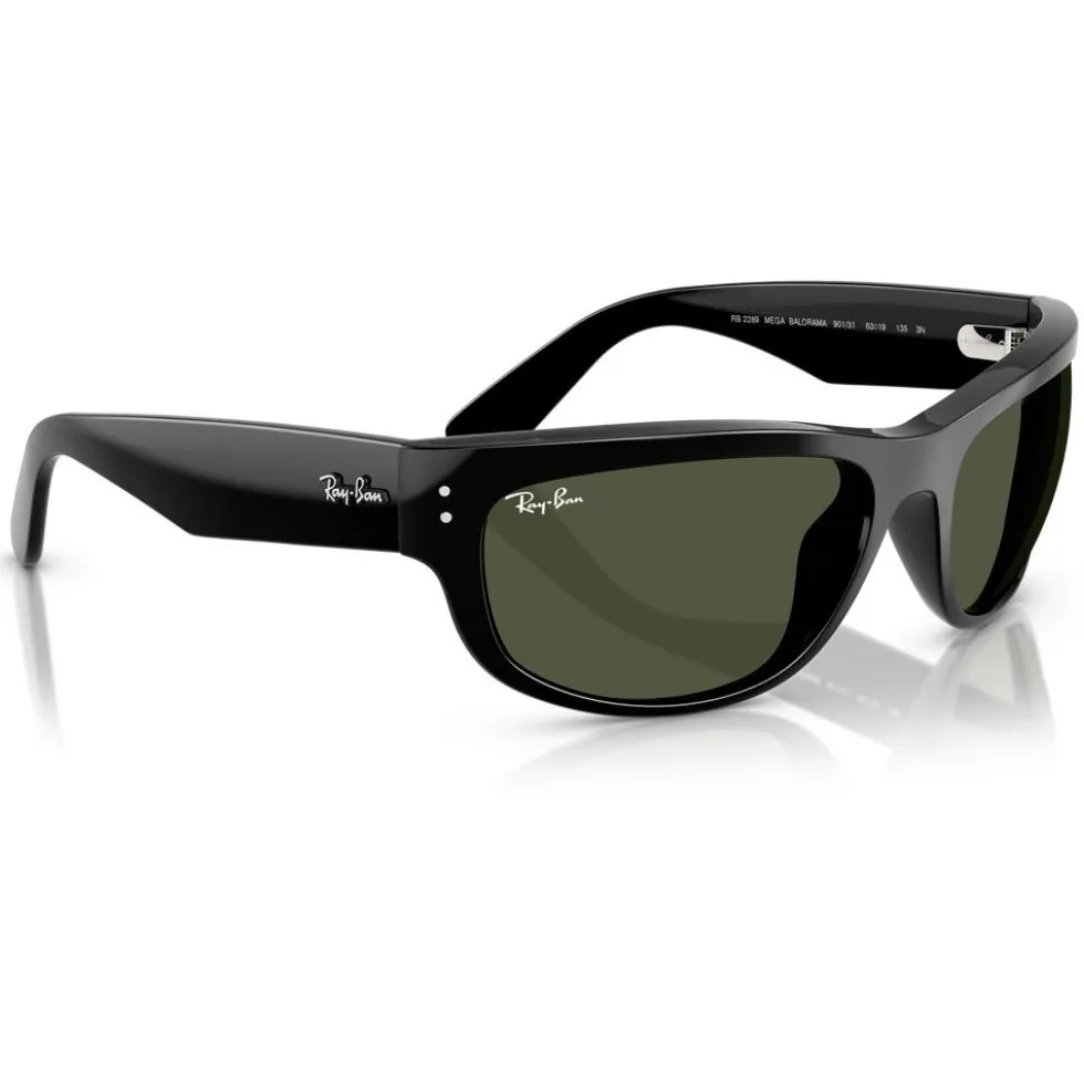 Occhiali da sole Ray Ban RB2289 Mega Balorama Polished Black Green G-15