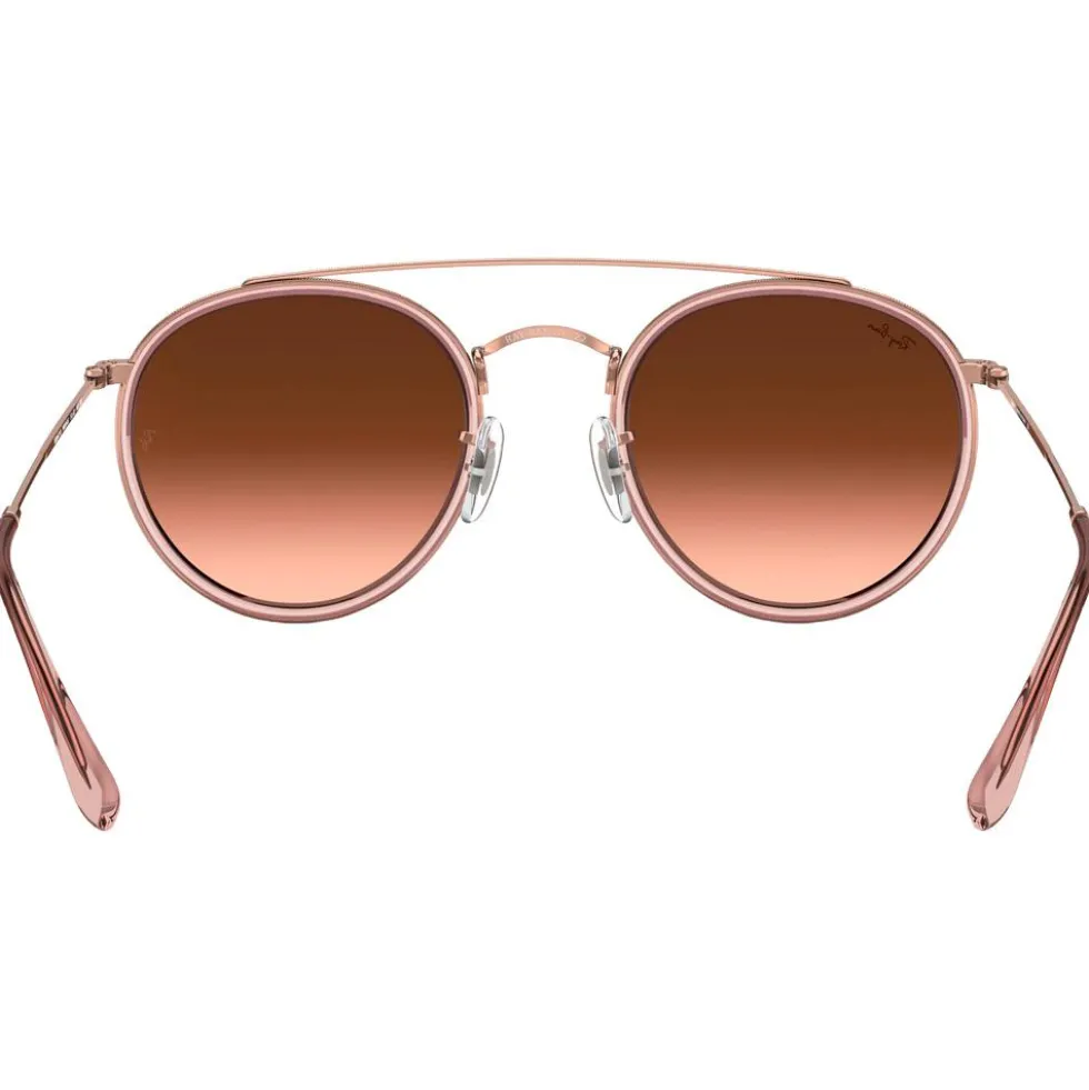 Occhiali da sole Ray Ban RB3647N Round Double Bridge Polished Copper Gradient Brown